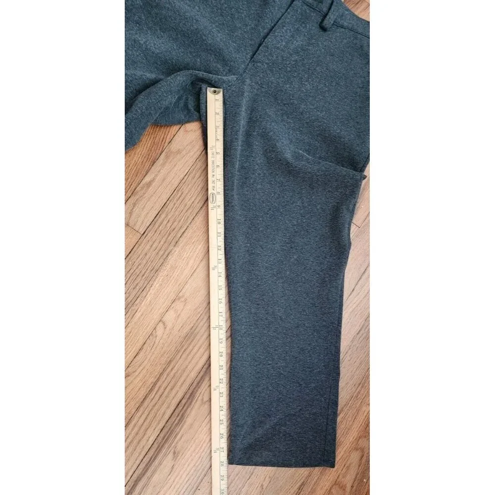 Duluth Trading Travel Pants Flex Incog- Chino Soft Knit Stretch Comfy 38x30 Grey